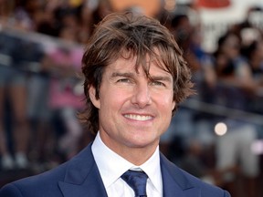 In this July 27, 2015 file photo, Tom Cruise attends the premiere of "Mission: Impossible - Rogue Nation" in Times Square in New York. A small plane assigned to the crew of a movie starring Cruise crashed in Colombia on Friday, Sept. 11, killing multiple people the country’s civilian aviation authority said. (Photo by Evan Agostini/Invision/AP, File)