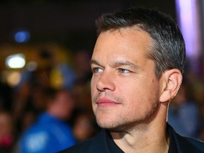 Matt Damon on the red carpet for movie the Martian during the Toronto International Film Festival in Toronto on Friday September 11, 2015. Dave Abel/Toronto Sun/Postmedia Network