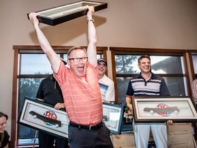 Edmonton architect Rick Arndt and his teammates may have won the 23rd Annual Boston Pizza Charity Golf Classic held last Thursday at Blackhawk Golf Course, but local charities were the biggest winner. PHOTO CREDIT: Laughing Dog Photography - Dustin Delfs / Kaylee Waterfield