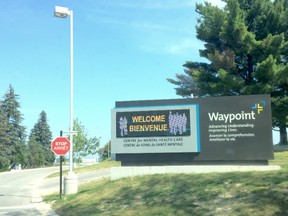 Nursing staff at Waypoint Centre for Mental Health Care, who work with violent men in a forensic psychiatric hospital, feel their lives are at risk since moving into a new building called the Atrium due to an assortment of health and safety issues. The entrance to Waypoint's picturesque site overlooking Georgian Bay. (Chris Doucette, Toronto Sun)