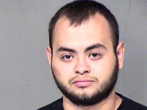 Oscar De La Torre Munoz, of Avondale, Arizona, is pictured in this undated handout photo provided by the Maricopa County Sheriff's Office.  Munoz, a 19-year-old Arizona man described by authorities as a person of interest in a spate of recent highway shootings, appeared in court on an unrelated marijuana possession charge on September 12, 2015, online jail records showed. REUTERS/ Maricopa County Sheriff's Office/Handout via Reuters