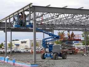 John Lappa/The Sudbury Star
An eight-vehicle showroom with a delivery area is being constructed for the Audi Sudbury dealership next to New Sudbury Volkswagen on Lasalle Boulevard in Sudbury.T