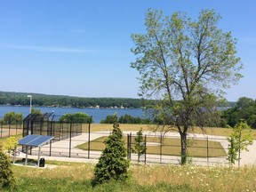 A second baseball diamond, available to medium security and lower patients with enough privileges, offer a gorgeous view of Severn Sound from the banks of Georgian Bay at Waypoint Centre for Mental Health Care in Penetanguishene. (CHRIS DOUCETTE/TORONTO SUN)
