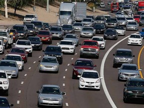 In this June 24, 2015, file photo, afternoon rush our traffic moves along a highway in Phoenix. The average vehicle in the U.S. is now a record 11.5 years old, according to consulting firm IHS Automotive, a sign of the increased reliability of today’s vehicles and the lingering impact of the sharp drop in new car sales during the recession.  (AP Photo/Ross D. Franklin, File)