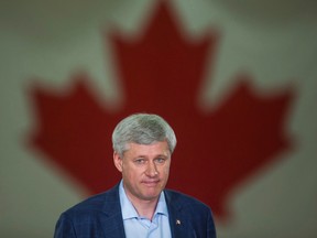 Canadian Prime Minister Stephen Harper makes an announcement at Variety Village in the Scarborough area of Toronto, Ont. on Monday September 7, 2015. Ernest Doroszuk/Toronto Sun/Postmedia Network