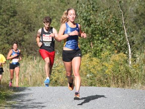 Laurentian Voyageurs cross-country team veteran Katie Wismer takes part in the Ramsey Tour, competes in the Laurentian Trails, on Sunday.