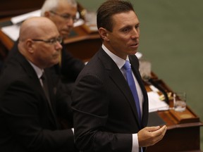 Progressive Conservative Leader Patrick Brown speaks for the first time as the Ontario legislature returns to session on Monday September 14, 2015. (Jack Boland/Toronto Sun)