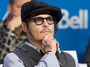 Actor Johnny Depp during a press conference promoting the film "Black Mass" during the 2015 Toronto International Film Festival in Toronto on Monday, September 14, 2015. THE CANADIAN PRESS/Darren Calabrese