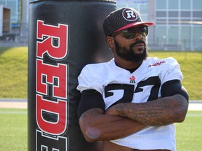 Ex-RedBlacks running back Jeremiah Johnson at practice in Ottawa Tuesday, Sept. 15, 2015. (Tim Baines/Ottawa Sun)