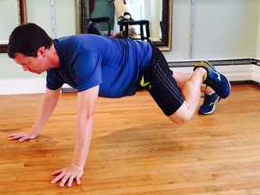 The crawling chameleon exercise is part of an advanced core superset to help you attain ‘six pack’ abs. (Supplied photo)