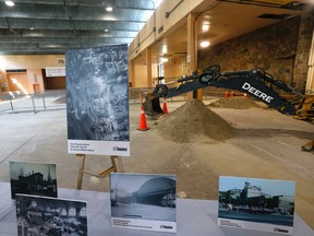 Archeologist Peter Popkin gave media a look at the archeological work being done on the old North St. Lawrence Market in downtown Toronto on Sept. 16, 2015. (Michael Peake/Toronto Sun)