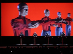 German techno-pop pioneers Kraftwerk, seen in this file photo, played Edmonton's Jubilee Auditorium Wednesday night. (AFP/File)