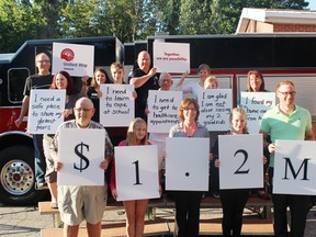 United Way Oxford leaders, board members and clients all gathered at the Van Ave. Fire Hall on Sept. 17 to unveil the organization's $1.2 million fundraising goal for this year's campaign. (MEGAN STACEY/Sentinel-Review)