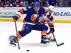 The Maple Leafs acquired right wing Michael Grabner from the Islanders in exchange for five players on Thursday, Sept. 17, 2015. (Brad Penner/USA TODAY Sports/Files)