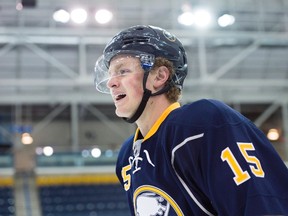 Buffalo Sabres forward Jack Eichel skates during the NHLPA Rookie Showcase in Toronto on Tuesday, September 1, 2015. (THE CANADIAN PRESS/Darren Calabrese)