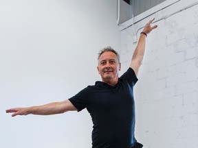 Ricky Beaulieu, owner and artistic director of 5678 Dance Studio, tests out the new floors in one of the studios in the new location on Nelson Street.
(Julia McKay/The Whig-Standard)