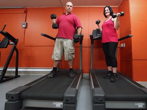 Jared and Heather Gowan at Seaforth Fitness. If the present gym is a success they plan to build a much larger gym in the future. (Shaun Gregory/Huron Expositor)