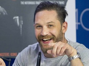 Actor Tom Hardy attends a news conference to promote the film "Legend" at TIFF the Toronto International Film Festival in Toronto, September 13, 2015.    REUTERS/Fred Thornhill