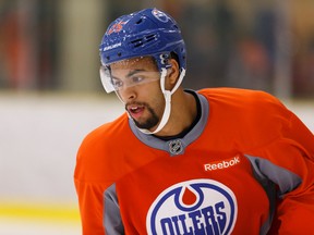 Edmonton defenceman Darnell Nurse is seen during Edmonton Oilers Training Camp in Leduc, Alta. on Friday September 18, 2015. Ian Kucerak/Edmonton Sun/Postmedia Network