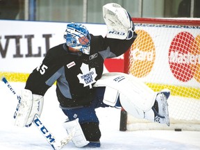 Maple Leafs' Jonathan Bernier has a new goalie coach in Steve Briere. (The Canadian Press)