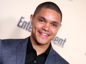Trevor Noah arrives at the 2015 Entertainment Weekly Pre-Emmy Party at Fig & Olive on Sept. 18, 2015, in Los Angeles. (Photo by Rich Fury/Invision/AP)