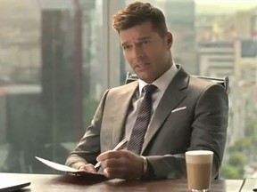 Ricky Martin in Nescafe ad. (Screenshot)