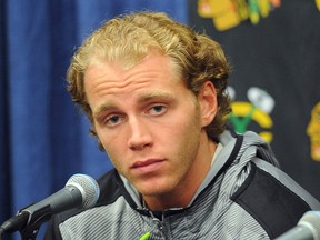 Blackhawks forward Patrick Kane is accused of sexually assaulting a woman in August. (Joe Raymond/AP Photo)