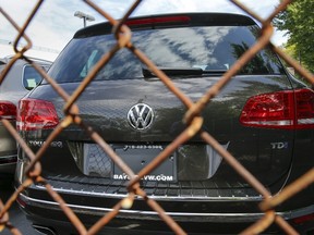 A Volkswagen 2016 Touareg TDI is seen at a VW dealership in the Queens borough of New York, September 21, 2015. REUTERS/Shannon Stapleton