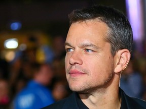 Matt Damon on the red carpet for movie The Martian during the Toronto International Film Festival in Toronto on Friday September 11, 2015. (Dave Abel/Postmedia Network)