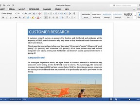 This product image provided by Microsoft shows Microsoft Word for Mac, part of the new Microsoft Office 2016 Mac suite. (Microsoft via AP)