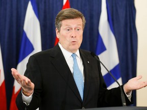 Mayor John Tory at Toronto City Hall on Monday September 21, 2015. (Stan Behal/Toronto Sun)