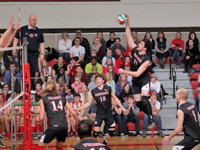 Augustana volleyballers and Red Deer have a fierce rivalry (Supplied photo).