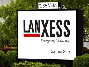 The Lanxess Sarnia site is included in a new joint venture announced this week. Lanxess and Saudi Aramco will each own 50 per cent of the new venture. (File photo)