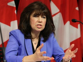 Ontario auditor general Bonnie Lysyk speaksat Queen's Park Sept. 23, 2015 about her special report on Community Care Access Centres. (Craig Robertson/Toronto Sun)