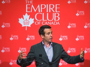 David Plouffe, Uber’s chief advisor and member of the board of directors,  addresses the Empire Club of Canada about the future of transportation in Toronto on Sept. 23, 2015. (Ernest Doroszuk/Toronto Sun)