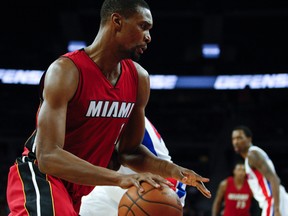 Heat centre Chris Bosh has been cleared to return to the team after missing the second half of the 2014-15 season with a blood clot in his lung. (Raj Mehta/USA TODAY Sports/Files)