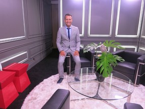 Yanic Simard gives the celebrity interview suite at TIFF a whole new look and provides it with a masculine edge.
