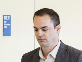 Guy Turcotte arrives at the courthouse in Saint Jerome, Que., Monday, September 14, 2015, where jury selection began in his re-trial in the deaths of his children Anne-Sophie and and Olivier in 2009.Jurors at Turcotte's first-degree murder trial have been shown two knives that were found near where his two slain children were discovered. THE CANADIAN PRESS/Graham Hughes