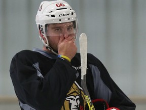 Ottawa Senators prospect Mikael Wikstrand skates during practice in Ottawa Sept. 10, 2015.  Tony Caldwell/Ottawa Sun/Postmedia Network