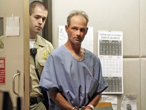 In this Aug. 6, 2013, file photo, Nathan Louis Campbell, a transient from Colorado, enters Los Angeles Superior Court. The driver who killed an Italian honeymooner and injured pedestrians and peddlers when he barreled down the popular Venice Beach Boardwalk two years ago acknowledged Thursday, Sept. 24, 2015, the nightmare he created and apologized for the physical and emotional anguish caused by his acts. (AP Photo/Nick Ut, File)