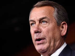 In this July 29, 2015 file photo, House Speaker John Boehner of Ohio speaks during a news conference on Capitol Hill in Washington. (AP Photo/Susan Walsh, File)