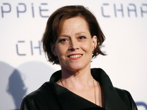 Actress Sigourney Weaver poses during a photo call for the film "Chappie" by director Neill Blomkamp in Paris February 26, 2015.  REUTERS/Gonzalo Fuentes