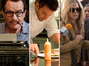 Left to right: Stills from Trumbo, Burnt and Our Brand Is Crisis. (Handouts)