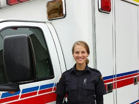 Pincher Creek EMT Japhia Epp is also looking to learn the firefighting side of the business. Submitted photo.