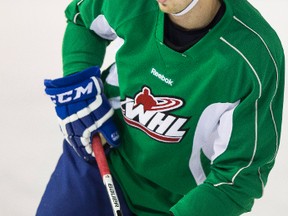 Oil Kings' forward Dario Meyer is seen during an Edmonton Oil Kings practice at Rexall Place in Edmonton, Alta., on Friday September 25, 2015. Ian Kucerak/Edmonton Sun/Postmedia Network