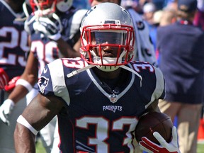 Patriots running back Dion Lewis has been a pleasant surprise in the first two weeks of the NFL season. (John Kryk/Toronto Sun)