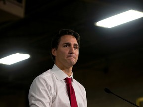 Liberal leader Justin Trudeau listens to a question following a speech to supporters in Brampton, Ont., on Sept. 25, 2015. (THE CANADIAN PRESS/Adrian Wyld)