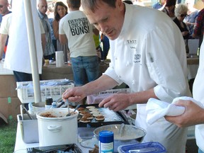 The Merrill Inn chefs were hard at work offering up a maple chipotle braised pork shoulder on a wild rice and red fife wheat sourdough griddle cake with sweet corn relish at the 14th annual TASTE at the Crystal Palace in Picton Saturday.