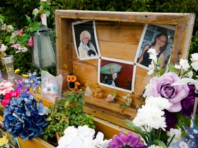 The memorial for murder victim Melissa Richmond near where her body was discovered found in a deep ditch along Bank Street near the South Keys Shopping Centre on July 28, 2013. Her husband Warrant Officer Howard Richmond was charged with first-degree murder and his is set to start the week of Sept. 28, 2015.
Errol McGihon/Ottawa Sun