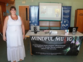 Project coordinator Vanessa Barnes gets ready to kick off the Mindful Music program at Grace United Church on Sept. 22. The project links people with dementia with music from their past, which often triggers memories and emotions.